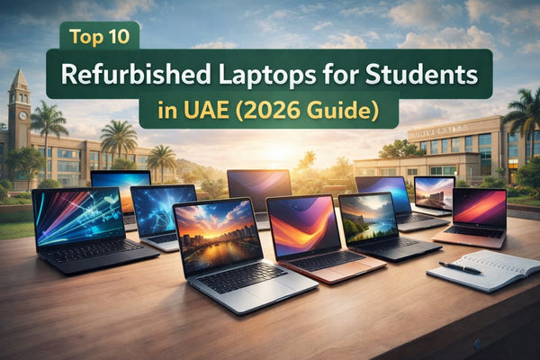 Top 10 refurbished laptops for students in UAE 2026 including MacBook, Dell, HP and Lenovo models
