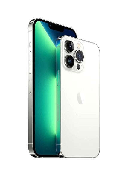 Apple iphone 13 pro max silver – back view – Refurbished UAE – Renewed.ae