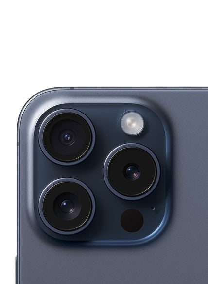 Apple iphone 15 pro blue – camera detail – Refurbished UAE – Renewed.ae