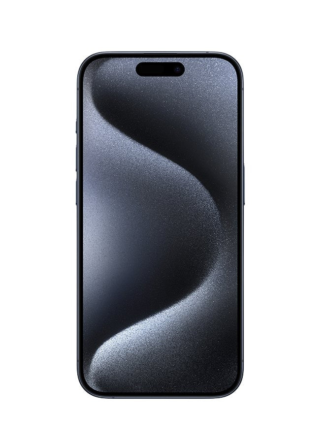 Apple iphone 15 pro blue – front view – Refurbished UAE – Renewed.ae
