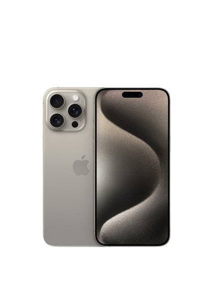 Apple iphone 15 pro max natural titanium – back view – Refurbished UAE – Renewed.ae