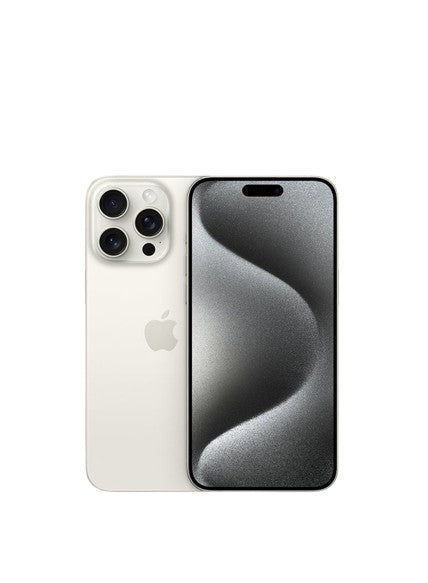 Apple iphone 15 pro max white titanium – back view – Refurbished UAE – Renewed.ae