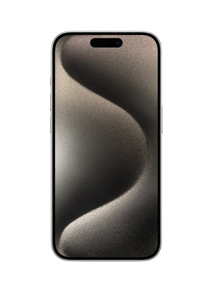 Apple iphone 15 pro natural titanium – front view – Refurbished UAE – Renewed.ae