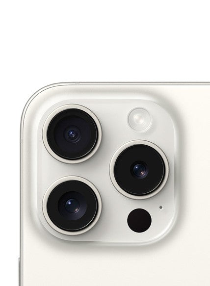 Apple iphone 15 pro white titanium – camera detail – Refurbished UAE – Renewed.ae