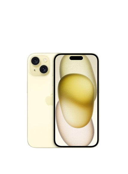 Apple iphone 15 plus yellow – back view – Refurbished UAE – Renewed.ae