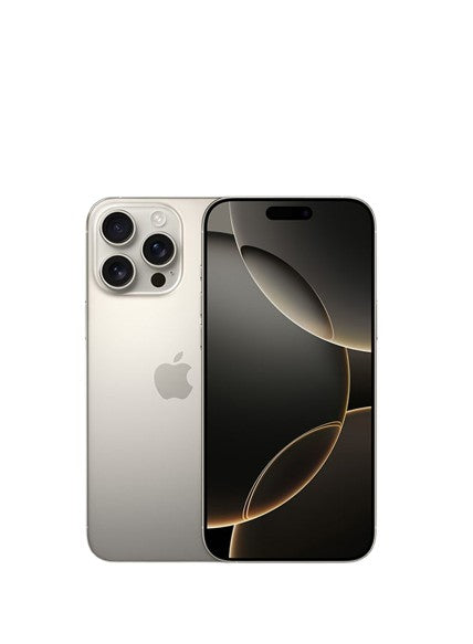 Apple iphone 16 pro max natural titanium – back view – Refurbished UAE – Renewed.ae