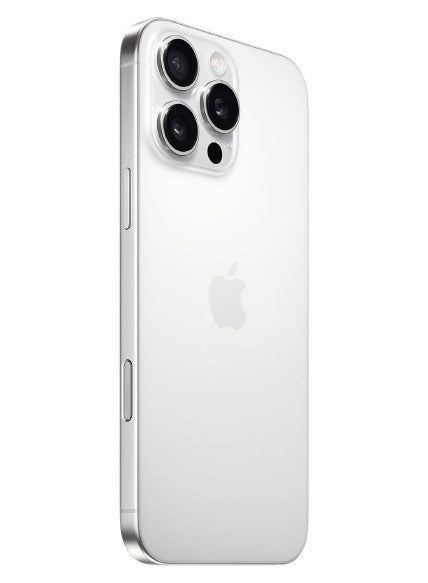 Apple iphone 16 pro max white titanium – back view – Refurbished UAE – Renewed.ae