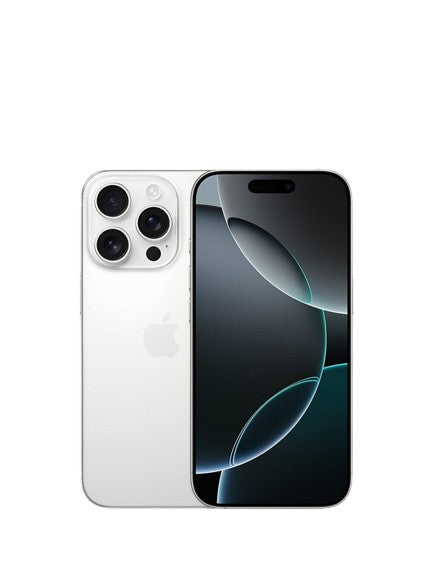 Apple iphone 16 pro white titanium – back view – Refurbished UAE – Renewed.ae